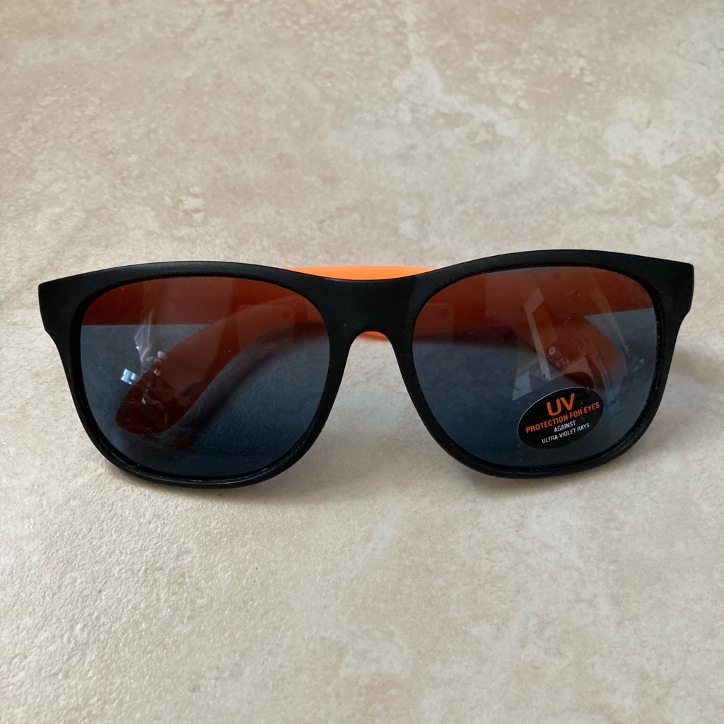 Brand New Dunkin Donuts Unisex Black Uv Protection Vibrant Orange Sunglasses